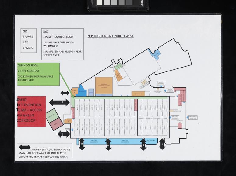 Laminated Floorplan for NHS Nightingale North West