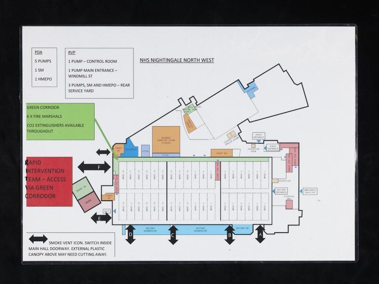 Laminated Floorplan for NHS Nightingale North West