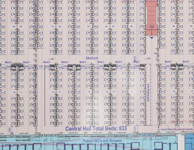 Planned Build of NHS Nightingale North West Floorplan Sign