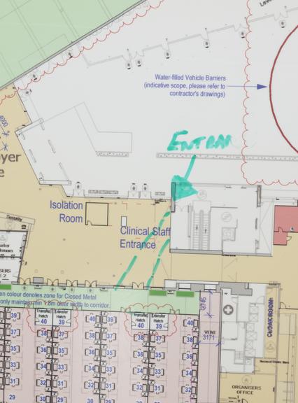 Planned Build of NHS Nightingale North West Floorplan Sign