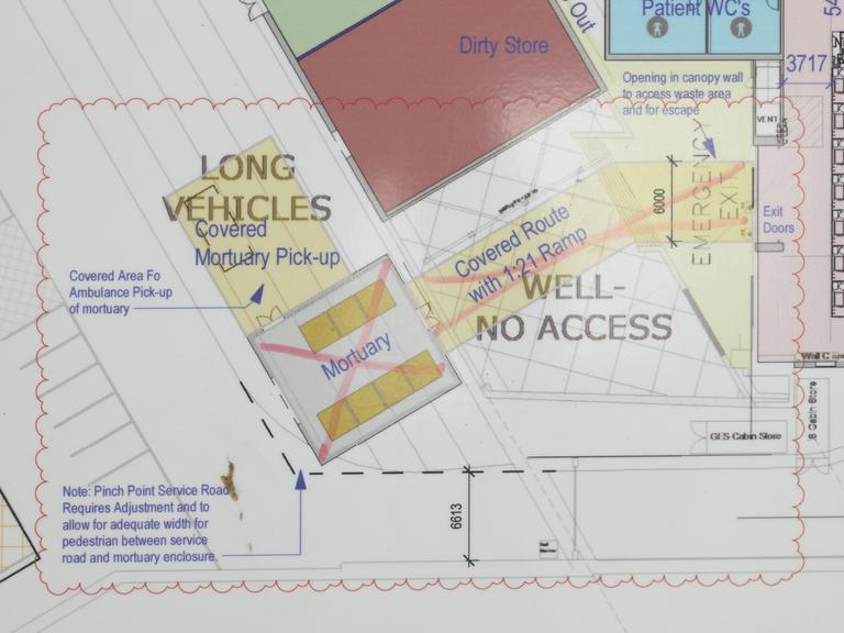 Planned Build of NHS Nightingale North West Floorplan Sign