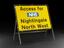 'Access for NHS Nightingale North West' Temporary Road Sign