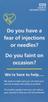 'Do you have a fear of injections of needles?' leaflet (leaflet)