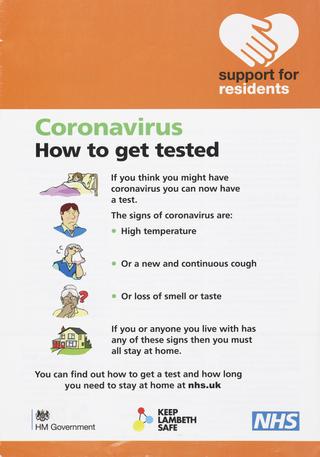 Letter informing Lambeth residents of the second national lockdown