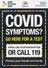 'COVID symptoms Go here for a test' leaflet