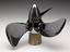 Self-pitching three blade carbon fibre cyclic pitch propeller