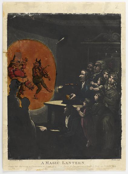Image of a magic lantern show used in a peepshow