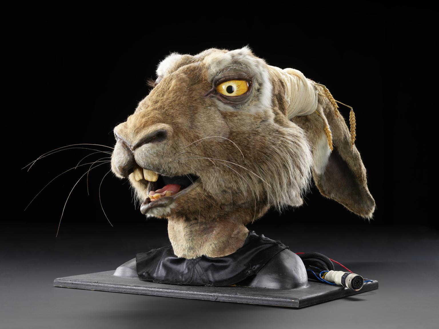Animatronic head of the March Hare from 'Alice in Wonderland Animatronic head of the March Hare from 'Alice in Wonderland