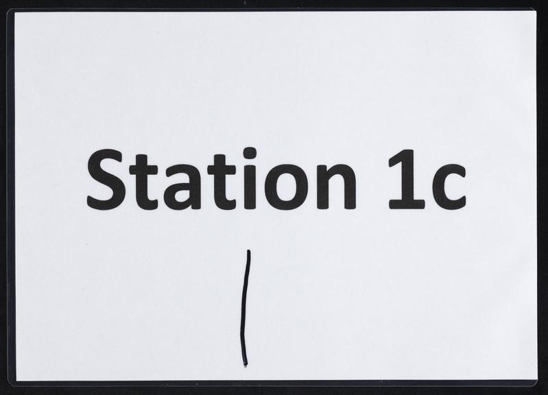 Sign for station 1c at a COVID-19 testing centre