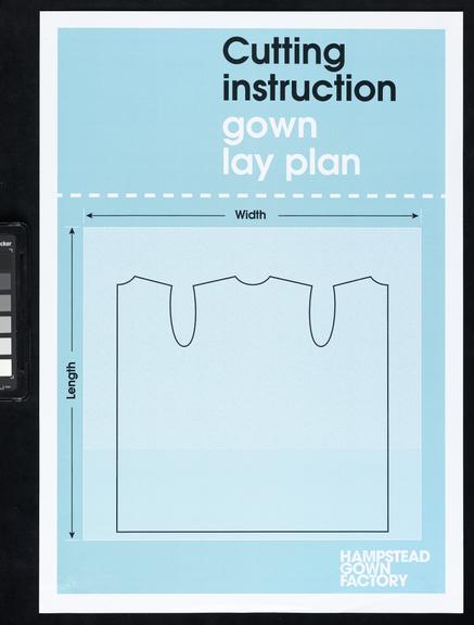 Printed instructions for making surgical gowns