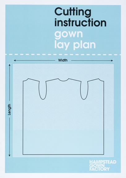 Printed instructions for making surgical gowns