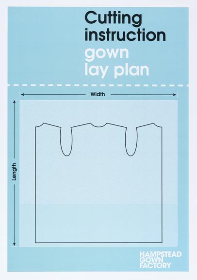 Printed instructions for making surgical gowns