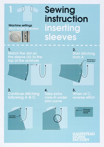 Printed instructions for making surgical gowns