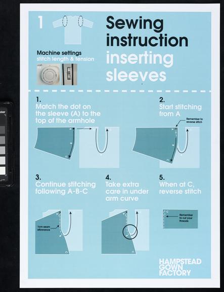 Printed instructions for making surgical gowns