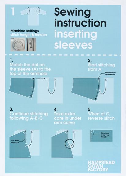 Printed instructions for making surgical gowns