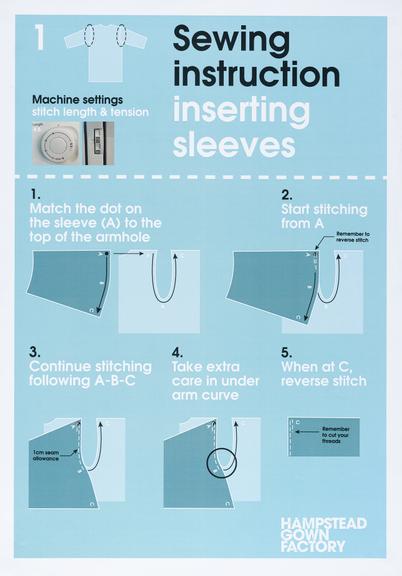 Printed instructions for making surgical gowns