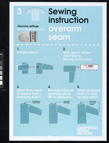 Printed instructions for making surgical gowns