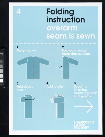 Printed instructions for making surgical gowns