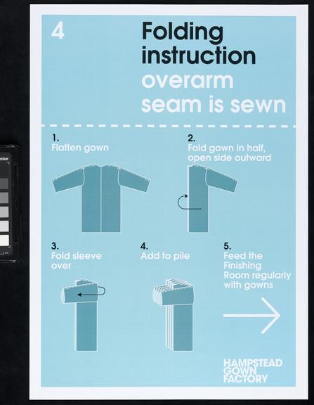 Printed instructions for making surgical gowns