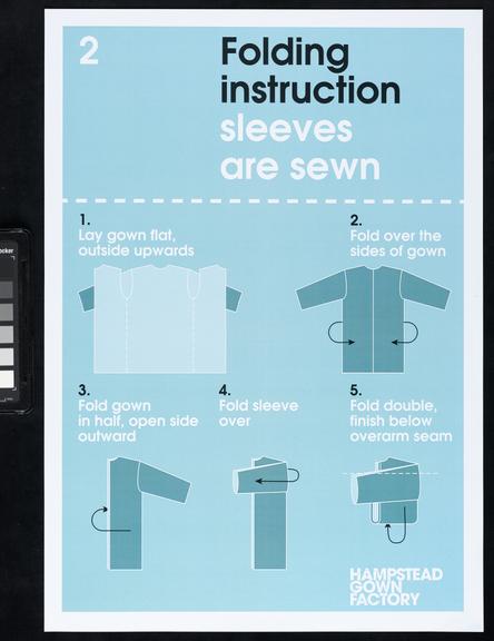 Printed instructions for making surgical gowns