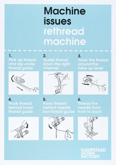 Printed instructions for making surgical gowns