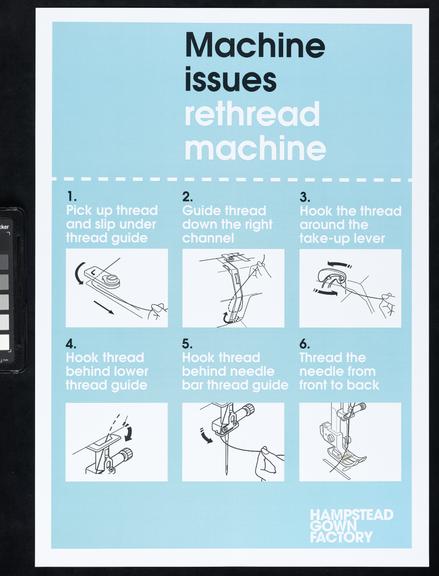 Printed instructions for making surgical gowns