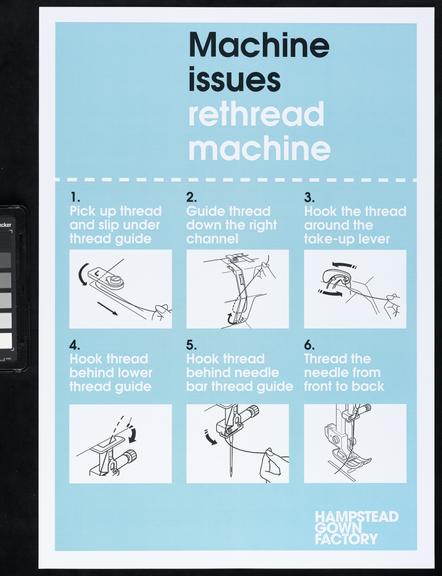 Printed instructions for making surgical gowns