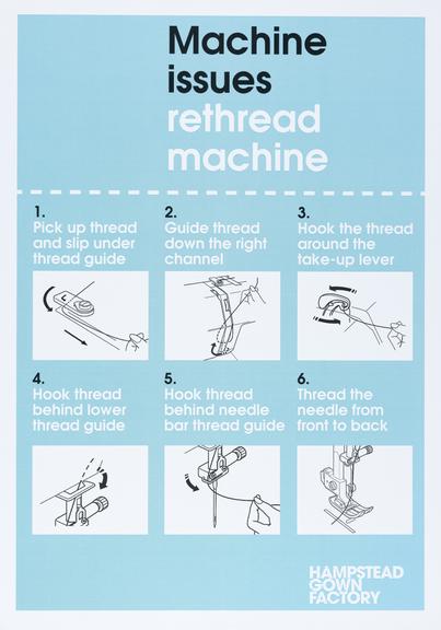 Printed instructions for making surgical gowns