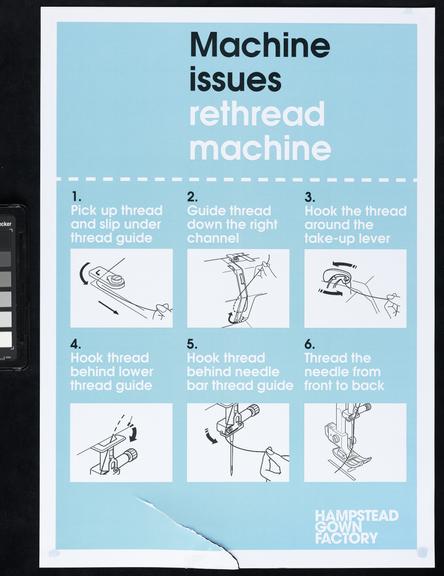 Printed instructions for making surgical gowns