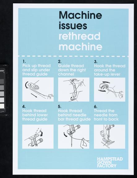 Printed instructions for making surgical gowns