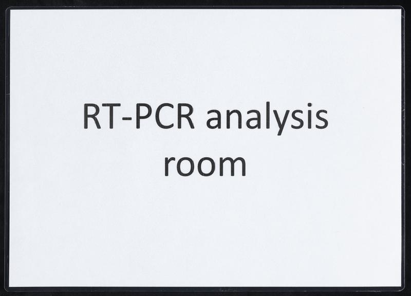 Sign for RT-PCR area of a COVID-19 testing centre | Science Museum ...