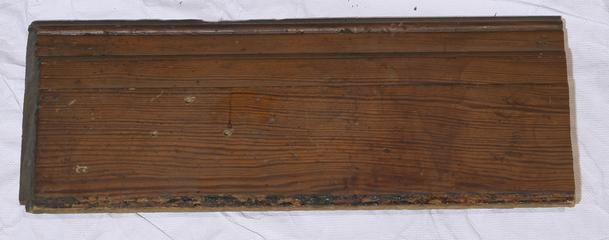 Short Piece of Corner Rail, Part of Wooden Wall Panelling
