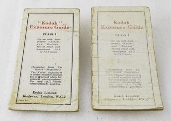 No 2C autographic kodak special camera exposure guide