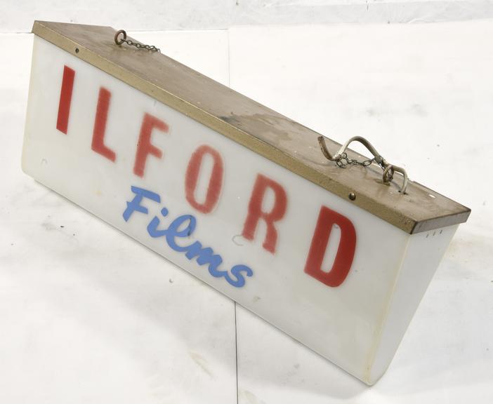 Illuminating Hanging Advertisement 'Ilford Films'