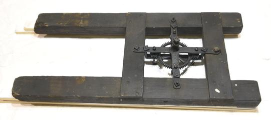 Skein-Winding Apparatus on Two Posts