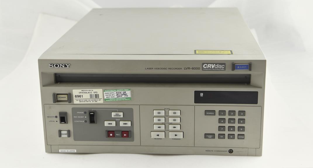 Sony LVS 6000P Laser Videodisc Recorder Processor