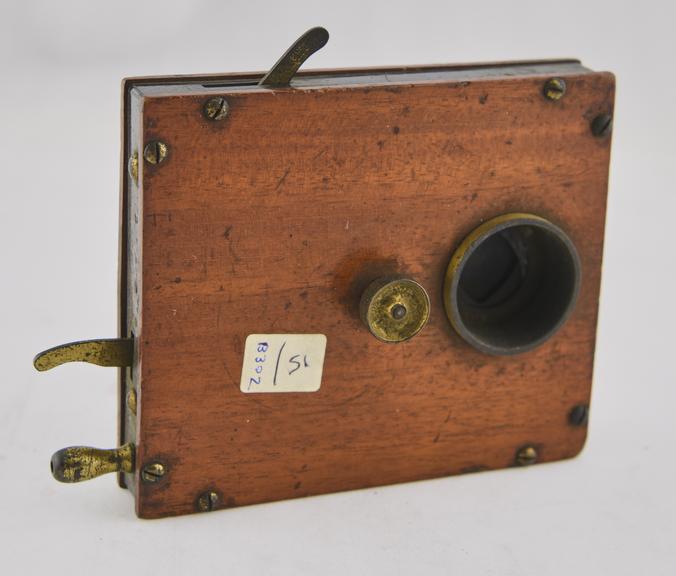 Early type of wooden camera shutter