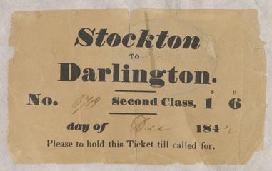 Ticket, Stockton & Darlington Railway