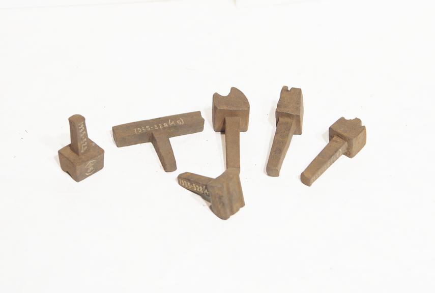 Six Bottom Swages for Swage Tools