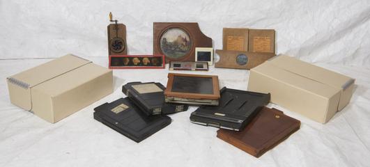 Collection of stereoscopic slides depicting people and landscapes