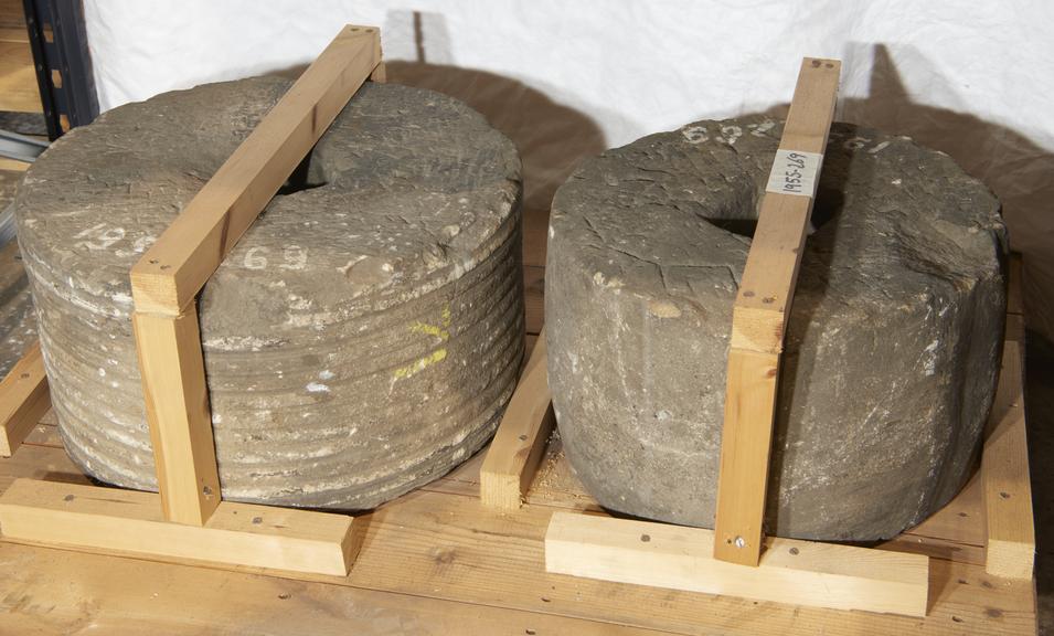 Two millstones from 18th century gunpowder mill