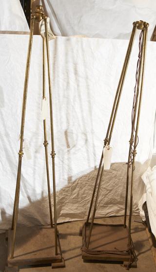 Two Brass Light Stands
