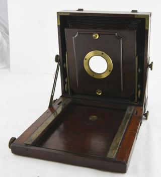 Folding bellows field or stand camera for negatives  6 1/2 x 8 1/2