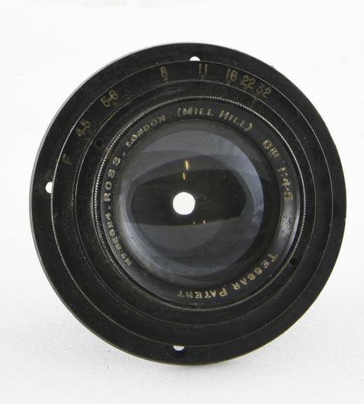 Tessar patent lens F.4.5 6 inch f.l.