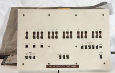 Varian CFT-20 Fourier-transform nuclear magnetic resonance spectrometer: CFT20 computer test panel