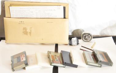 Casette tape and disks from nuclear magnetic resonance spectrometer