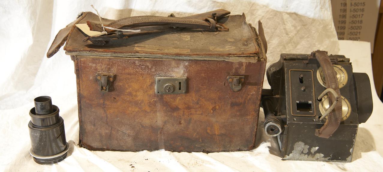 Debrie Grande Vitesse high speed cine camera in leather case