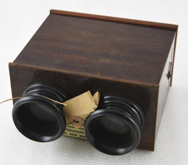 Wooden stereoscope.