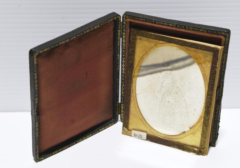 Collodion Positive in Black Morocco Leather Case