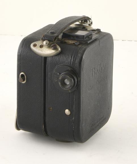 Pathe Baby Cine camera with bolt on motor